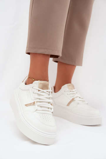 Damen weiße Sneakers im Stil von Big Star SS274359 mit Plattform 2