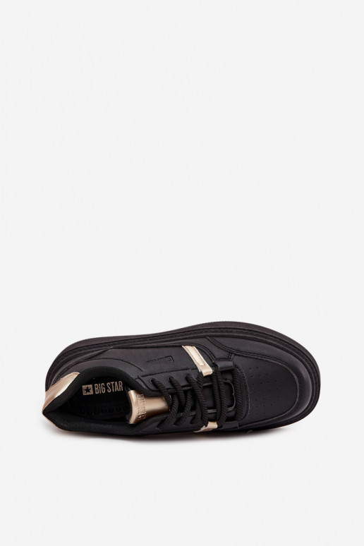 Feminin Sneakers Stilvollllschuhe mit einer Plattform Big Star SS274360 schZuarze Farbe