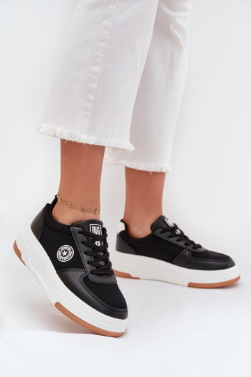 Sneakers Stilvollllschuhe Feminin mit einer Plattform Big Star RR274573 HI-POLY SYSTEM schZuarze Farbe 2