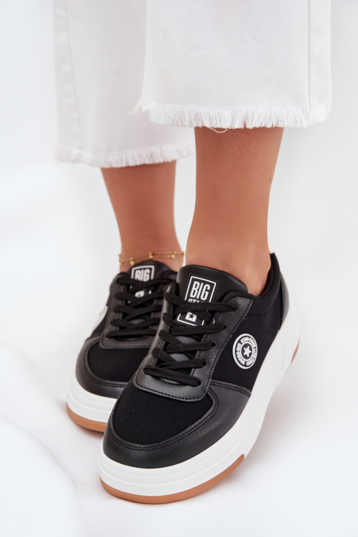 Sneakers Stilvollllschuhe Feminin mit einer Plattform Big Star RR274573 HI-POLY SYSTEM schZuarze Farbe