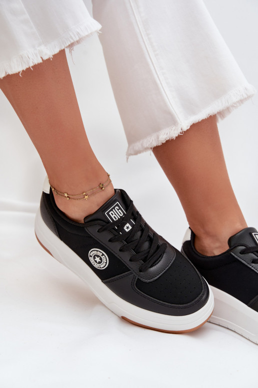 Sneakers Stilvollllschuhe Feminin mit einer Plattform Big Star RR274573 HI-POLY SYSTEM schZuarze Farbe
