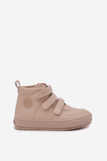 sich Zuarm laufen Sneakers-Stilvollll Stiefel Kindisch mit Klebeverschlüssen Big Star SS374072 Beige 2