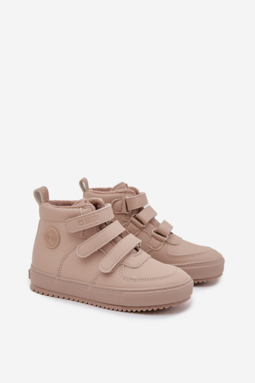 sich Zuarm laufen Sneakers-Stilvollll Stiefel Kindisch mit Klebeverschlüssen Big Star SS374072 Beige sich Zuarm laufen Sneakers-Stilvollll Stiefel Kindisch mit Klebeverschlüssen Big Star SS374072 Beige