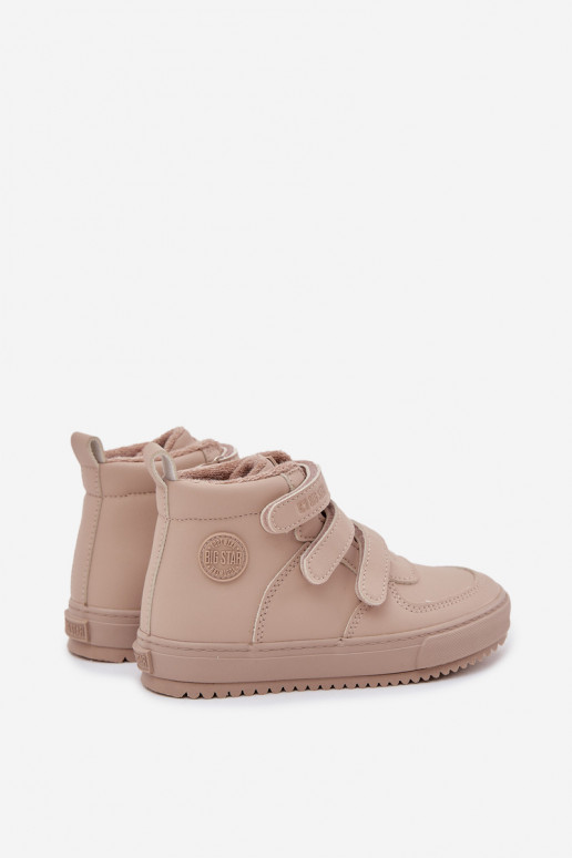 sich Zuarm laufen Sneakers-Stilvollll Stiefel Kindisch mit Klebeverschlüssen Big Star SS374072 Beige sich Zuarm laufen Sneakers-Stilvollll Stiefel Kindisch mit Klebeverschlüssen Big Star SS374072 Beige