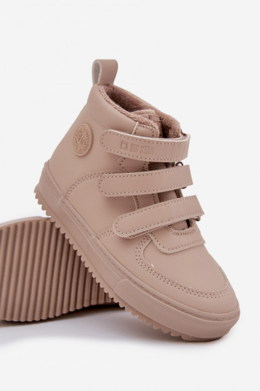 sich Zuarm laufen Sneakers-Stilvollll Stiefel Kindisch mit Klebeverschlüssen Big Star SS374072 Beige sich Zuarm laufen Sneakers-Stilvollll Stiefel Kindisch mit Klebeverschlüssen Big Star SS374072 Beige