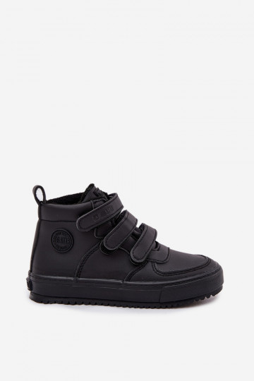 sich Zuarm laufen Sneakers-Stilvollll Stiefel Kindisch mit Klebeverschlüssen Big Star SS374070 schZuarze Farbe 2