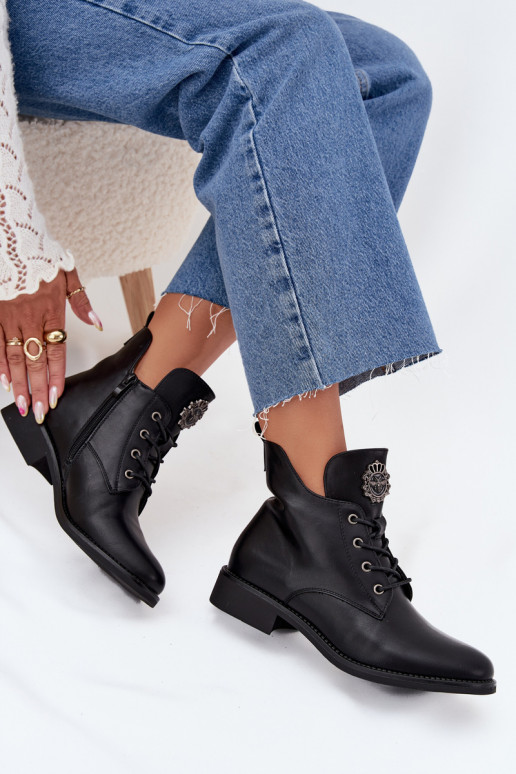 Schuhe mit niedrigem Absatz für Damen mit breiten Absätzen Mit Dekorationen Detalem sich Zuarm laufen schZuarze Farbe Cylira Schuhe mit niedrigem Absatz für Damen mit breiten Absätzen Mit Dekorationen Detalem sich Zuarm laufen schZuarze Farbe Cylira