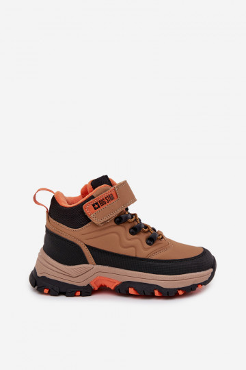Schuhe Schneestiefel Kindisch mit Klebeverschlüssen Big Star SS374012 braune Farbe 2