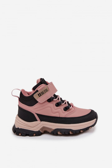 Schuhe Schneestiefel Kindisch mit Klebeverschlüssen Big Star SS374011 pinke Farbe 2
