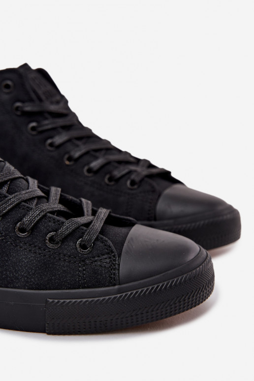 Freizeitschuhe für Herren sich Zuarm laufen aus Öko-Leder Big Star OO174247 HI-POLY SYSTEM schZuarze Farbe