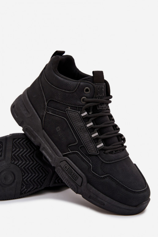 Sneakers Stilvollllschuhe Männlich Big Star SS174282 HI-POLY SYSTEM schZuarze Farbe