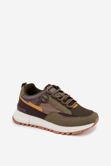 Khakifarbene Herren-Sportschuhe "Big Star RR174280 HI-POLY SYSTEM"