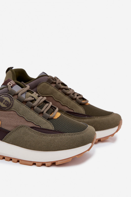 Turnschuhe Sneakers Stilvollllschuhe Männlich Big Star RR174280 HI-POLY SYSTEM Khaki-Farbe-Farbe