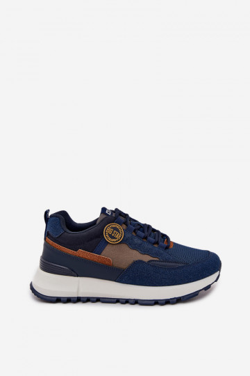 Turnschuhe Sneakers Stilvollllschuhe Männlich Big Star RR174279 HI-POLY SYSTEM Dunkelblau 2