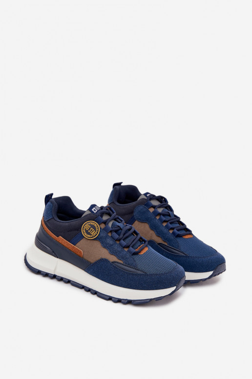 Turnschuhe Sneakers Stilvollllschuhe Männlich Big Star RR174279 HI-POLY SYSTEM Dunkelblau