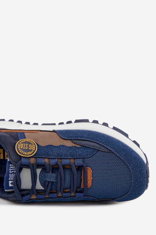 Turnschuhe Sneakers Stilvollllschuhe Männlich Big Star RR174279 HI-POLY SYSTEM Dunkelblau