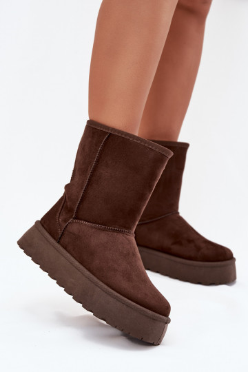 Feminin Schneestiefel mit Pelzmantel CzekoladoZue Abrams 2