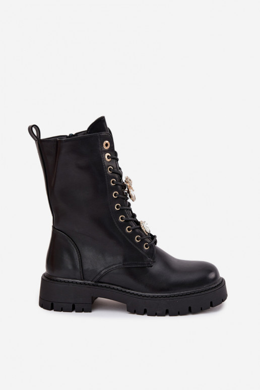 Arbeitsstiefeletten FemininPrzypinkami sich Zuarm laufen schZuarze Farbe Lomina