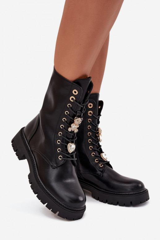 Arbeitsstiefeletten FemininPrzypinkami sich Zuarm laufen schZuarze Farbe Lomina