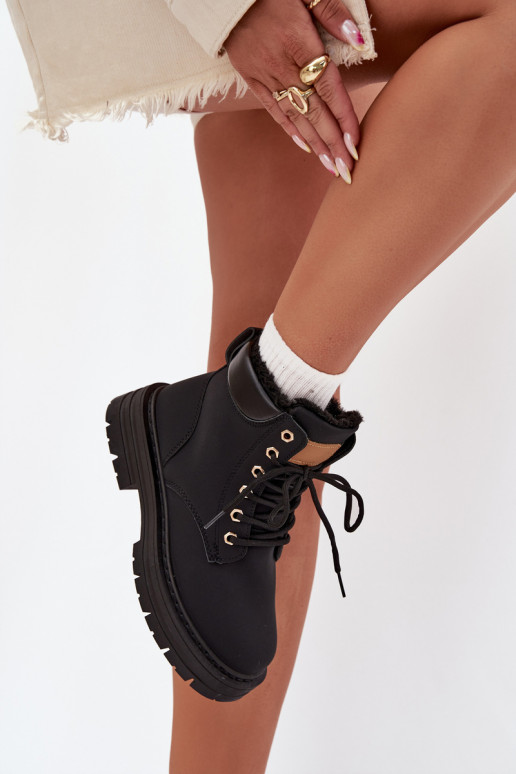 Schuhe Feminin sich Zuarm laufen mit Fell innen Zum Schloss schZuarze Farbe Tharika Schuhe Feminin sich Zuarm laufen mit Fell innen Zum Schloss schZuarze Farbe Tharika