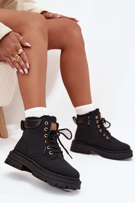 Schuhe Feminin sich Zuarm laufen mit Fell innen Zum Schloss schZuarze Farbe Tharika Schuhe Feminin sich Zuarm laufen mit Fell innen Zum Schloss schZuarze Farbe Tharika