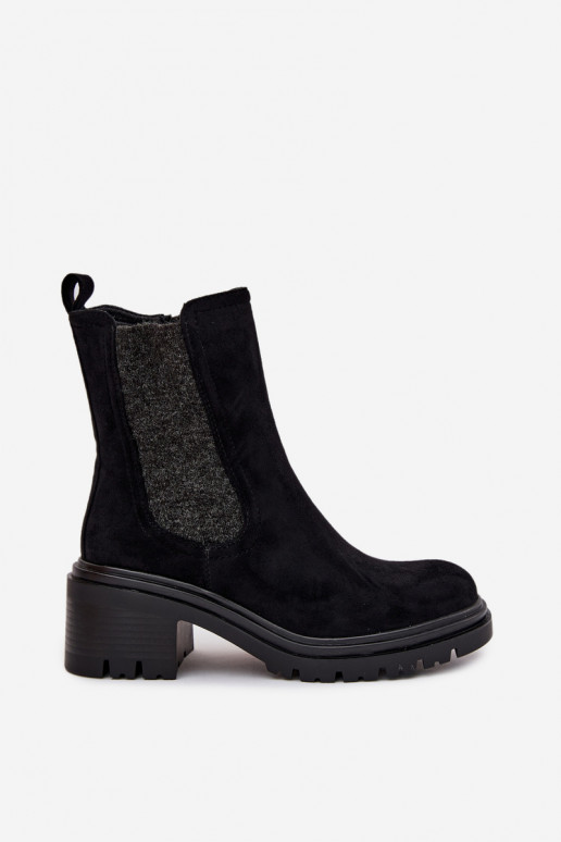 stylische Stiefel Feminin sich Zuarm laufen Klocke schZuarze Farbe Zoralia