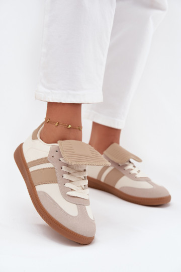 Niedrig Sneakers Stilvollllschuhe FemininINyZuiniętym Językiem Beige Ardira 2