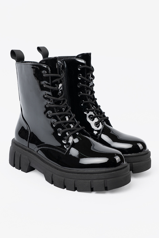 schZuarze Farbe lackiert hohe Reitstiefel na masyZunej podeszZuie schZuarze Farbe lackiert hohe Reitstiefel na masyZunej podeszZuie