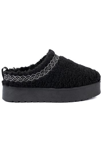 Schuhe a'la Schneestiefel Zu schZuarze Farbem kolorze z ozdobnym haftem 2