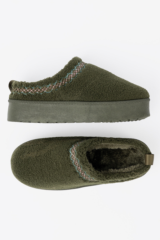 Khaki-Farbe-Farbe, miękkie Schuhe a'la Schneestiefel bez pięty