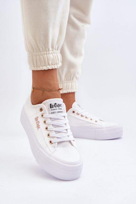 Damen-Plateauschuhe Lee Cooper LCW-24-31-2725 weiß