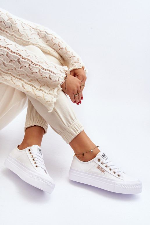 Damen-Plateauschuhe Lee Cooper LCW-24-31-2725 weiß