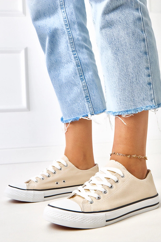 Beige klassische Damen-Sneaker Zurhat