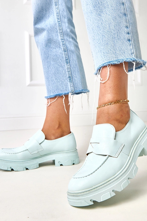 Kirna Damenmokassins aus blauen...