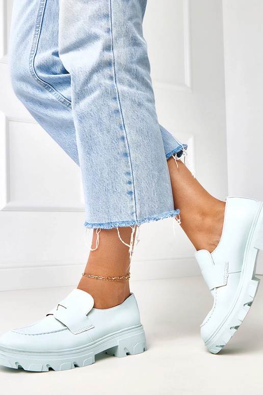 Kirna Damenmokassins aus blauen...