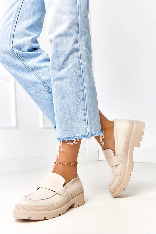 Seraphin Sandfarbene Mokassins aus...