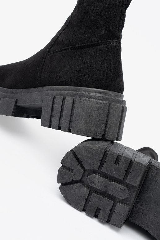 Damen schwarze Wildlederschuhe Damen schwarze Wildlederschuhe