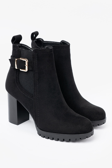 schZuarze Farbe Stiefel mit Zierschnalle