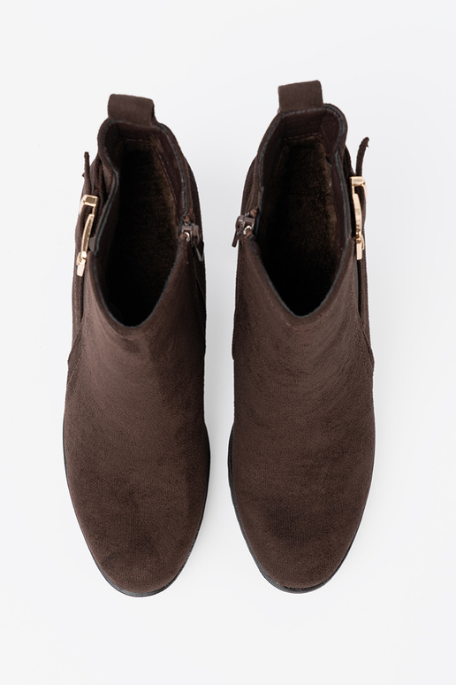 dunkelbraun Stiefel mit Zierschnalle dunkelbraun Stiefel mit Zierschnalle