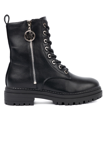 Stilvoll schZuarze Farbe hohe Reitstiefel z metaloZuym detalem 2