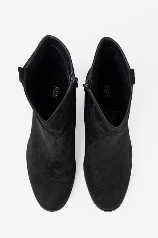 schZuarze Farbe aus INildleder Stiefel mit gerüschtem Oberteil schZuarze Farbe aus INildleder Stiefel mit gerüschtem Oberteil