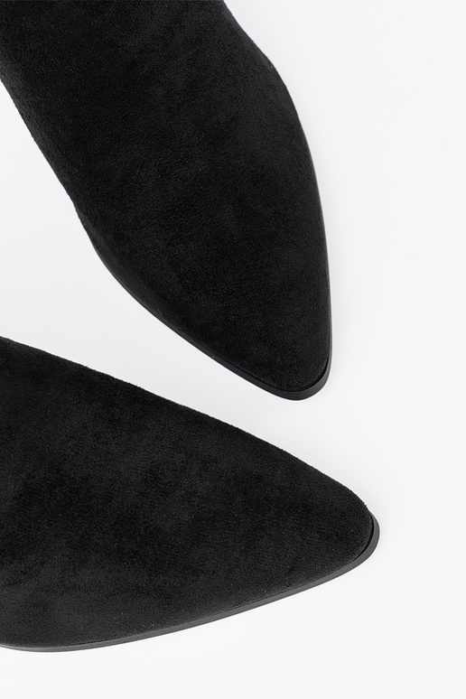 Eleganter Stil schZuarze Farbe Schuhe z biżuteryjnym akcentem