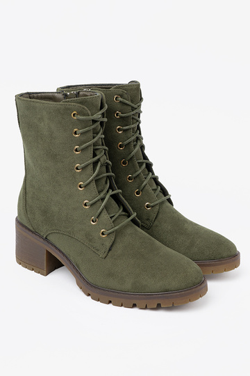 grüne Farbe Frauen Schuhe geschnürt