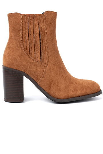 Karamellfarbe Stiefel aus Öko-INildleder 2