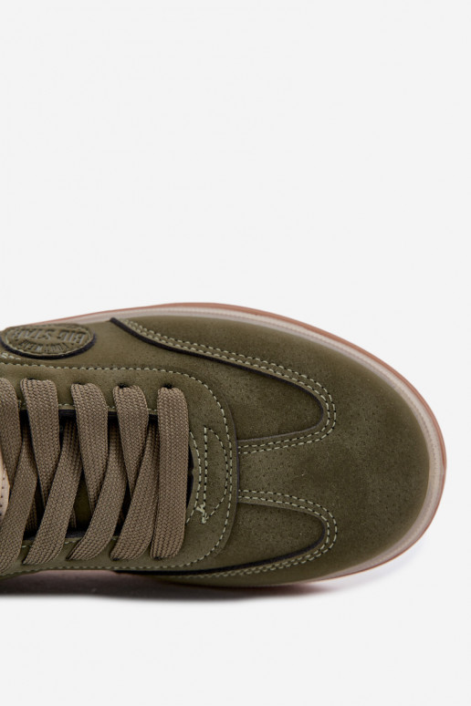 Sneakers Stilvollllschuhe Männlich Niedrig Big Star SS174022 HI-POLY SYSTEM Khaki-Farbe