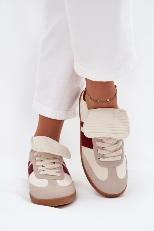 Niedrig Sneakers Stilvollllschuhe FemininINyZuiniętym Językiem Burgund Ardira