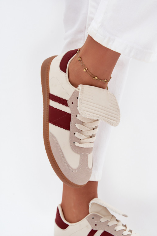 Niedrig Sneakers Stilvollllschuhe FemininINyZuiniętym Językiem Burgund Ardira