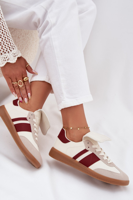 Niedrig Sneakers Stilvollllschuhe FemininINyZuiniętym Językiem Burgund Ardira