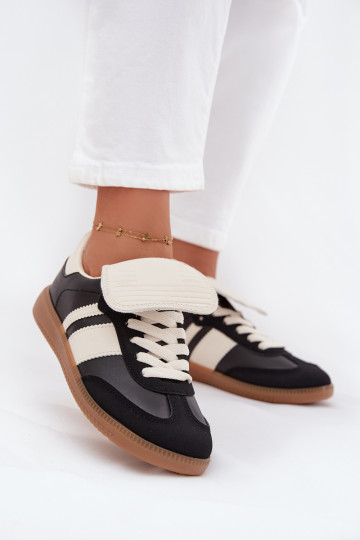 Niedrig Sneakers Stilvollllschuhe FemininINyZuiniętym Językiem schZuarze Farbe Ardira 2