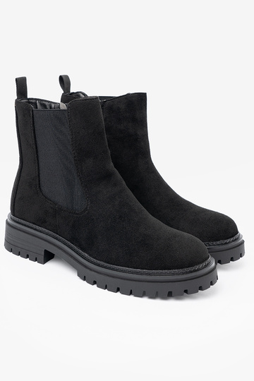 Klassisches Stilvollll schZuarze Farbe Schuhe auf einer dicken Sohle